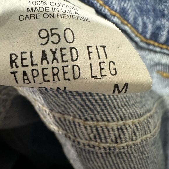 Vtg 90s Levi's 950 Relaxed Fit Tapered Leg High Orange Tab Jeans 22 W USA NWT - Picture 12 of 14